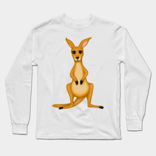 Cute Kangaroo Drawing Long Sleeve T-Shirt